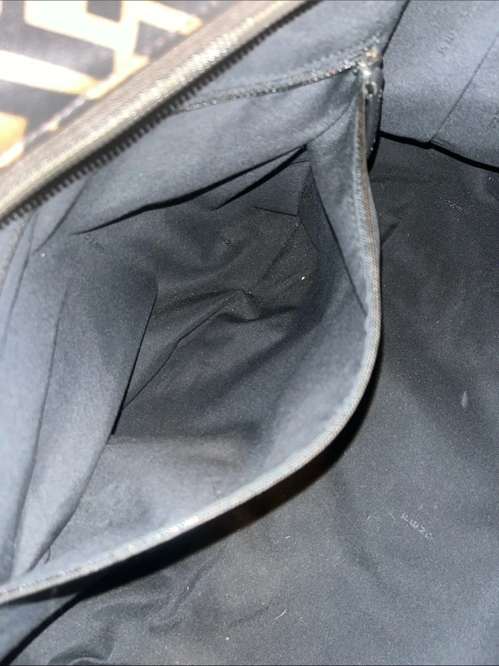 Fendi Brown Monogram Duffle with Yellow Logo and Black Straps